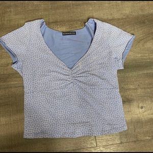 Brandy Melville Blue Flower Top.
